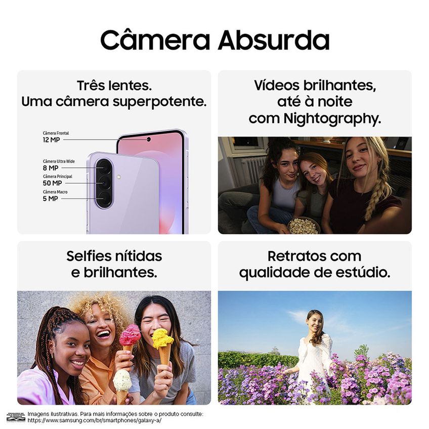 Smartphone Samsung Galaxy A37 5G Tela 6.7 256GB + Galaxy Fit 3 - imagem 5