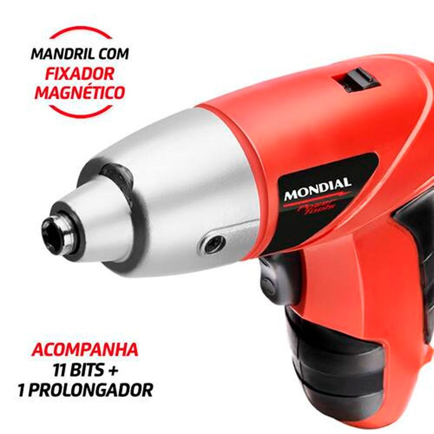 Parafusadeira FPF-05 Mandril Magnético Bateria Bivolt Mondial - imagem 4
