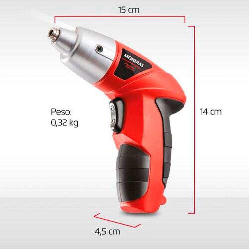 Parafusadeira FPF-05 Mandril Magnético Bateria Bivolt Mondial - imagem 5