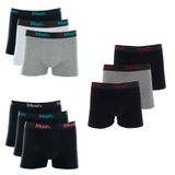 9 CUECAS BOXER ALGODÃO COTTON MASH 110.16