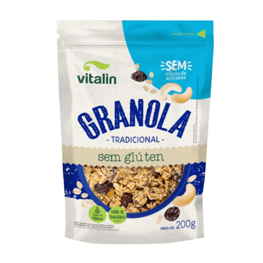Granola Tradicional Zero Açúcar 200g - Vitalin - imagem 3