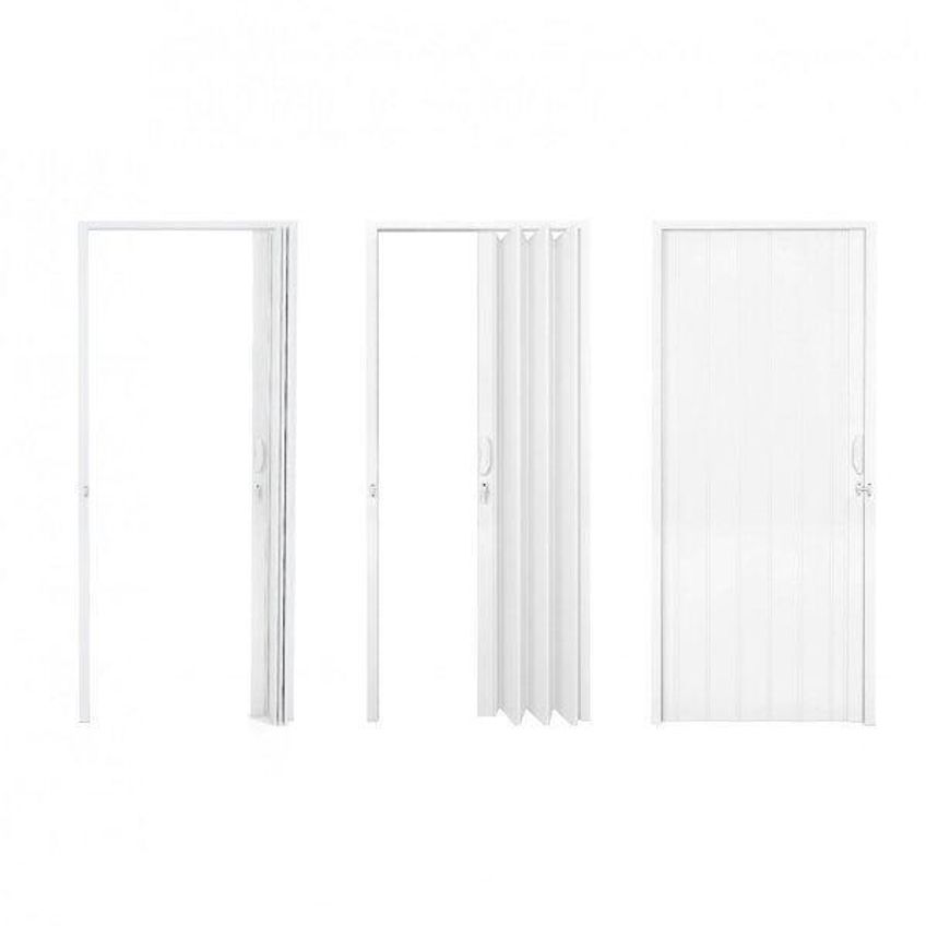Porta Sanfonada PVC Polifort 210cmx80cm Branco Neve - imagem 5