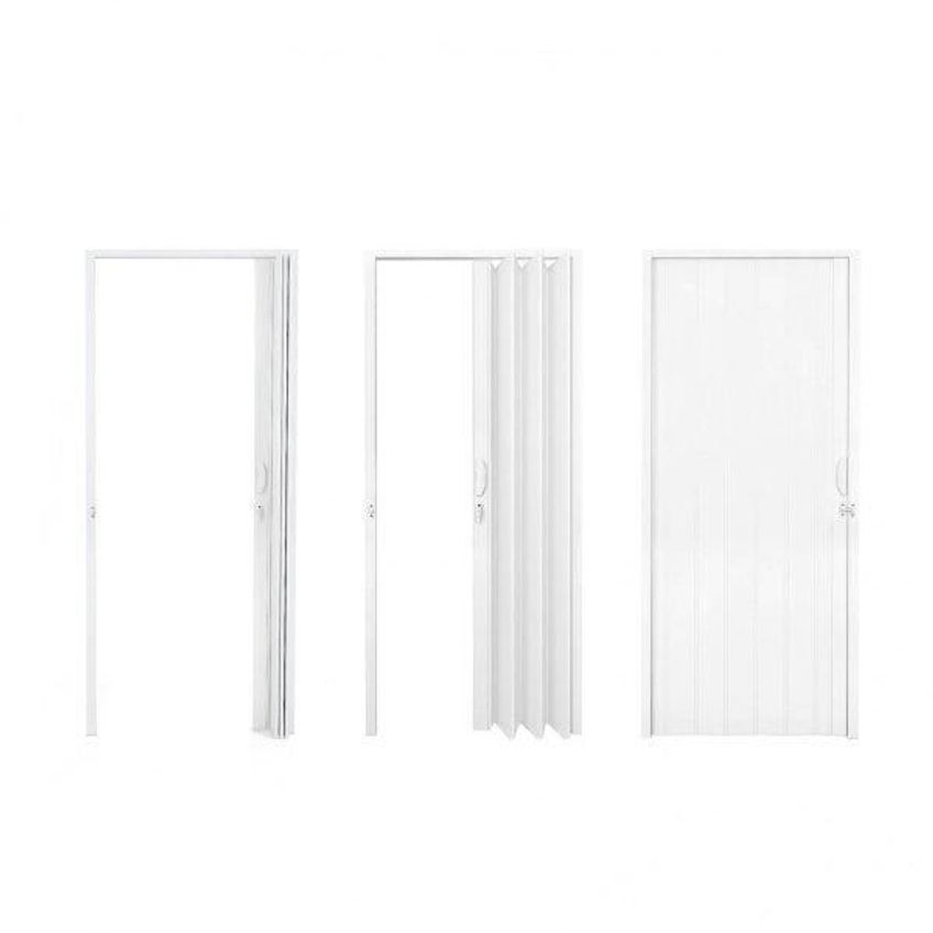 Porta Sanfonada Pvc Polifort 210cmx100cm Branco Neve - imagem 5