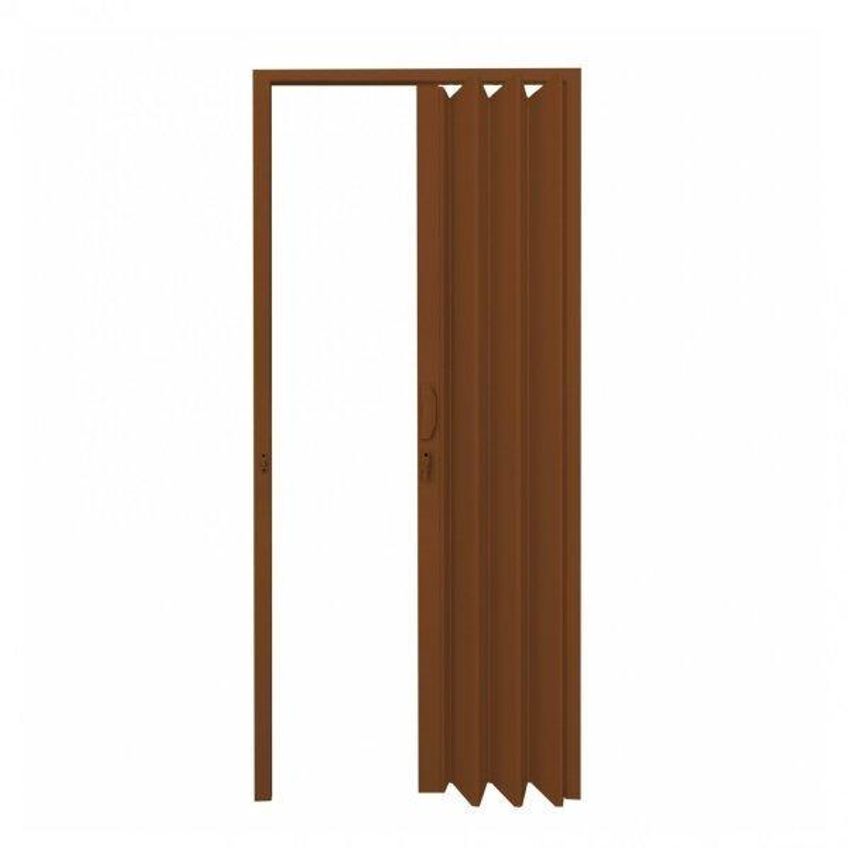Porta Sanfonada Pvc Polifort 210cmx80cm Mogno - imagem 2