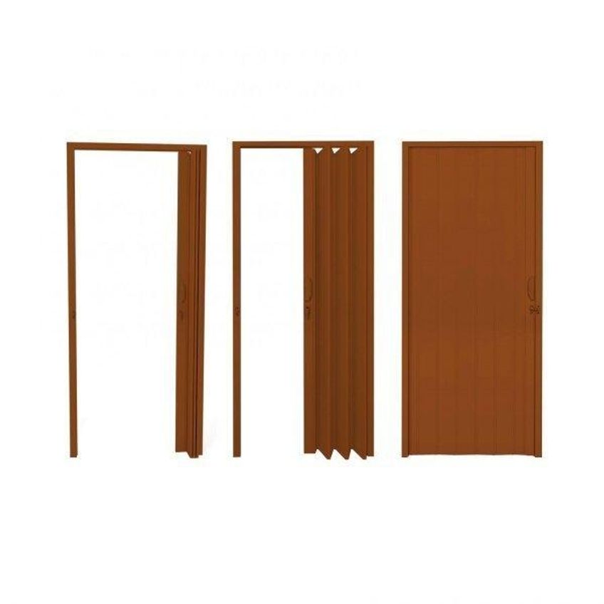 Porta Sanfonada Pvc Polifort 210cmx80cm Mogno - imagem 5