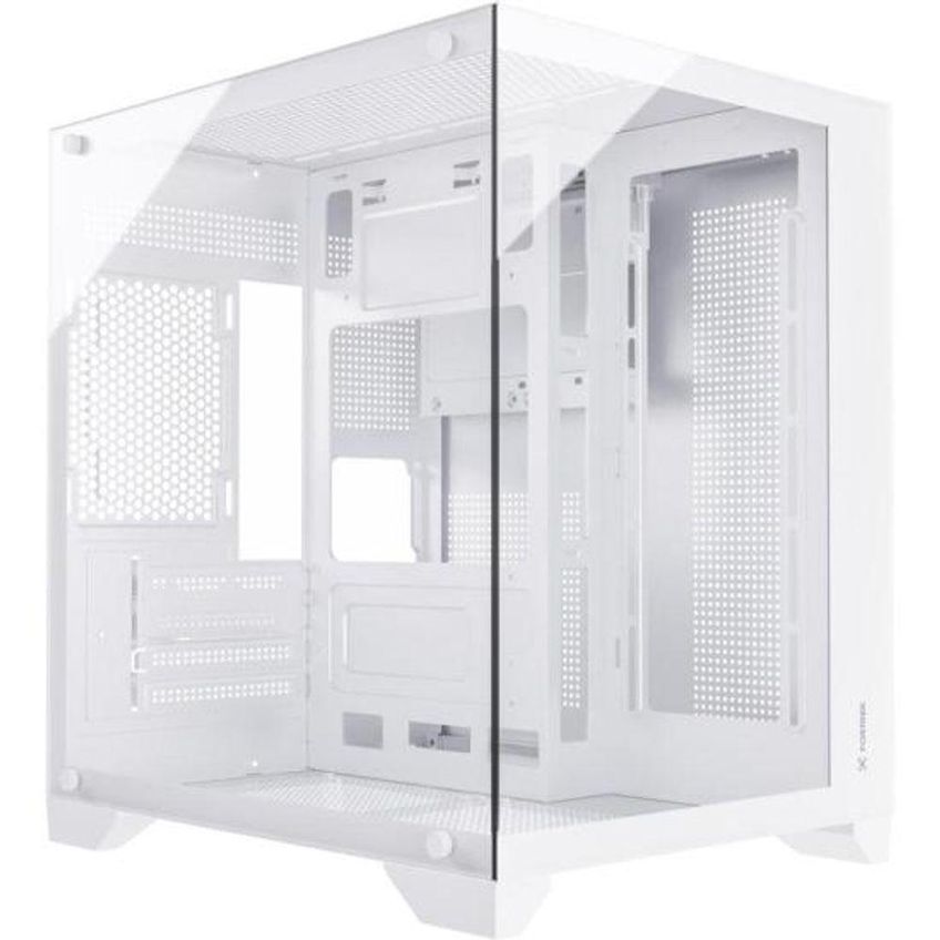 Gabinete Gamer Clarity Fortrek's Cube Model Micro Atx Vidro Temperado Suporte Watercooler Branco - imagem 4