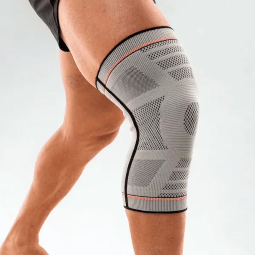 Joelheira Esportiva Training Knit 3d Com Estabilização Avançada Cinza N1 Sport - imagem 4