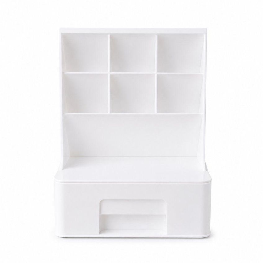 Organizador De Mesa Dello Multiuso Com Gaveta Inferior Branco - imagem 3
