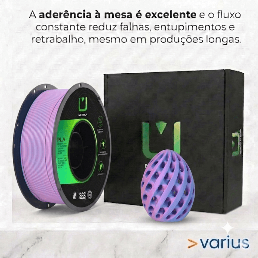 FILAMENTO PLA MATTE DUO COLOR MULTIFILA 1KG AZUL E VERMELHO - imagem 2