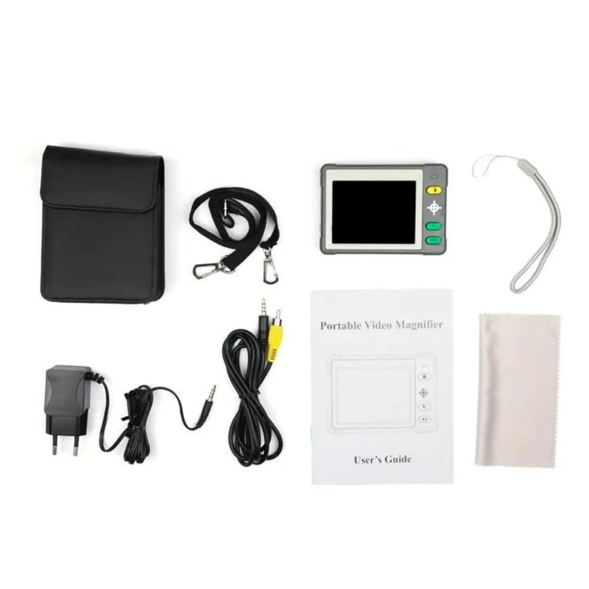 Lupa Eletrônica Portátil Tela LCD 3,5" Colorida, Saída AV Para TV - imagem 5