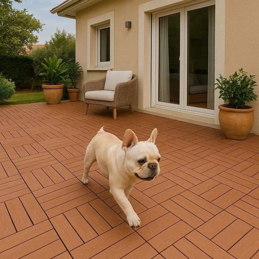 Deck Modular DIY Teca 1 Cx 11 Pcs 0,99 Unidade - imagem 3