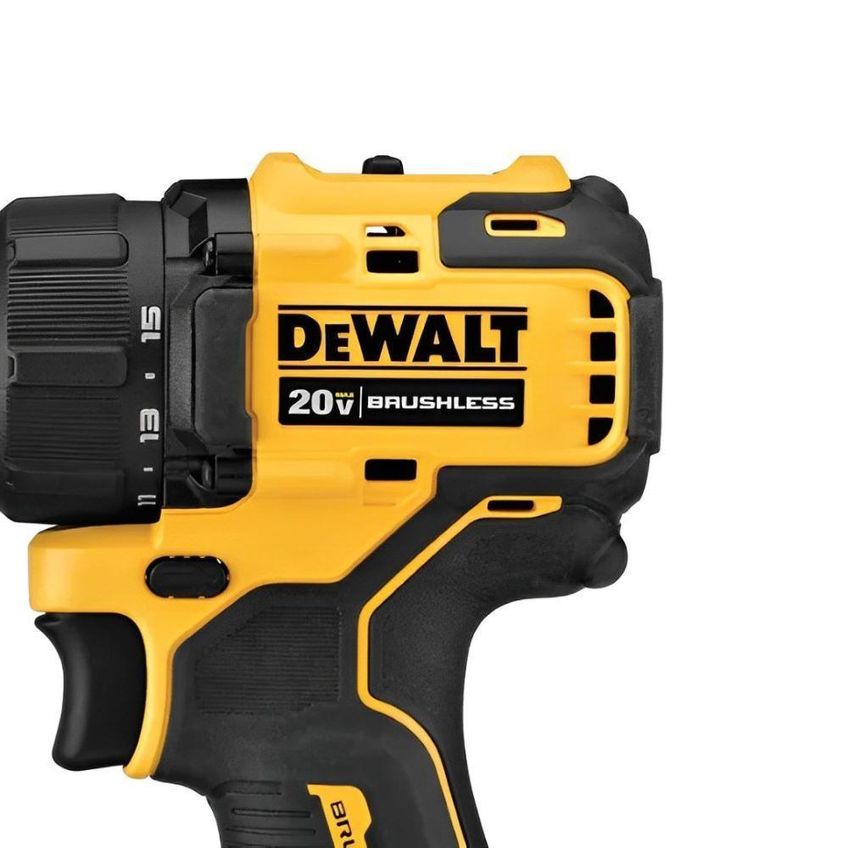Parafusadeira Furadeira Com Impacto Dewalt Profissional DCD709D2 C/ 2 Baterias 20V 1650 RPM Amarelo - imagem 4