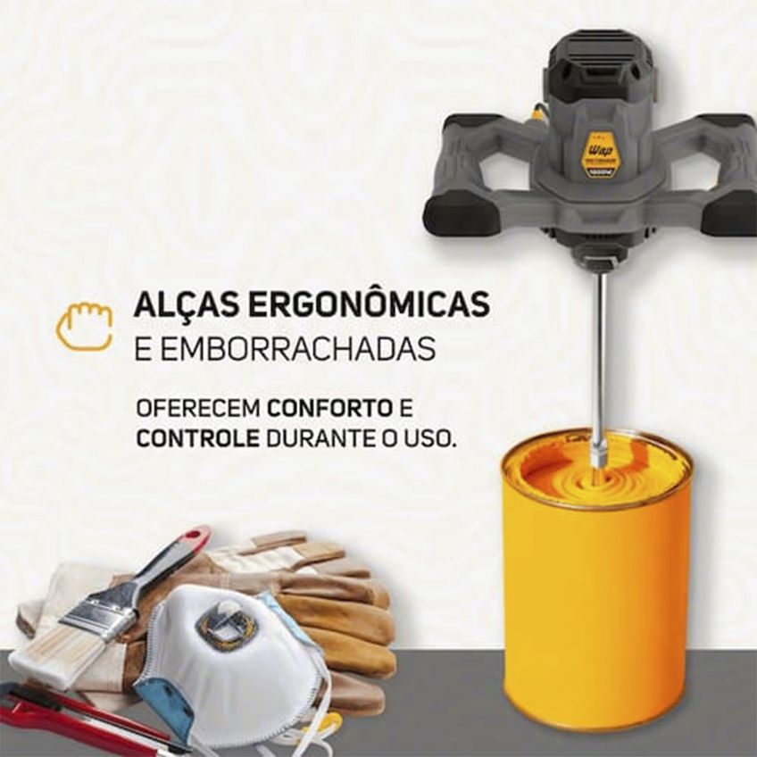 Misturador de Argamassa e Tinta Wap WF-MA01 1600W Velocidade Variável Dupla Empunhadura - imagem 3
