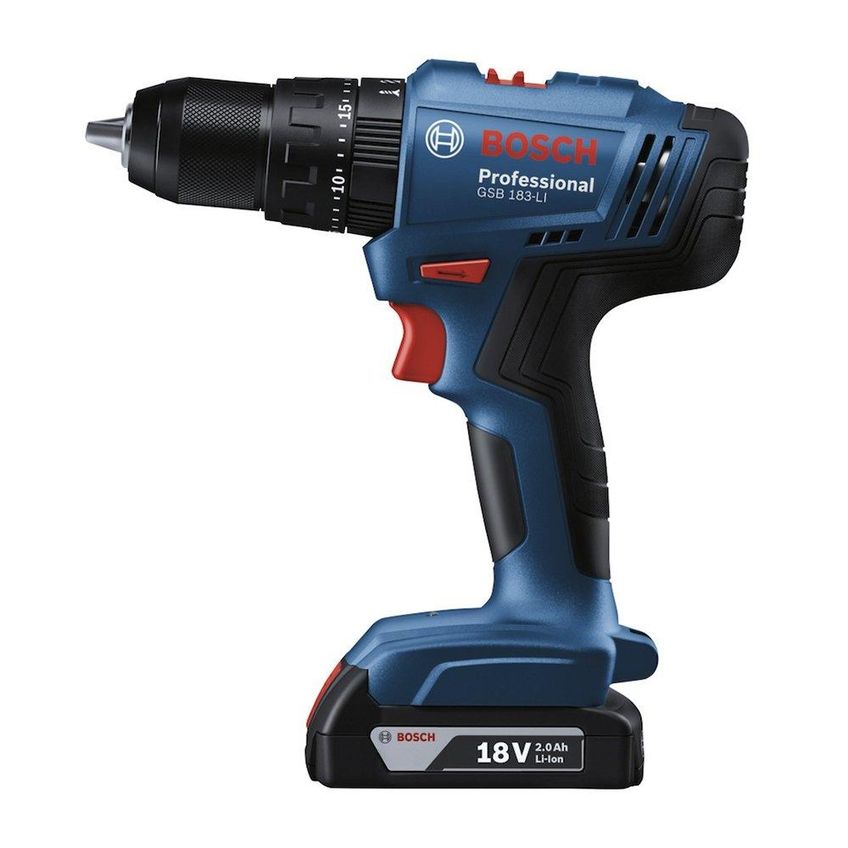 Furadeira E Parafusadeira Com Impacto Bosch Gsb183li | 1 Bateria 18v, Carregador, Maleta, Bivolt - imagem 3