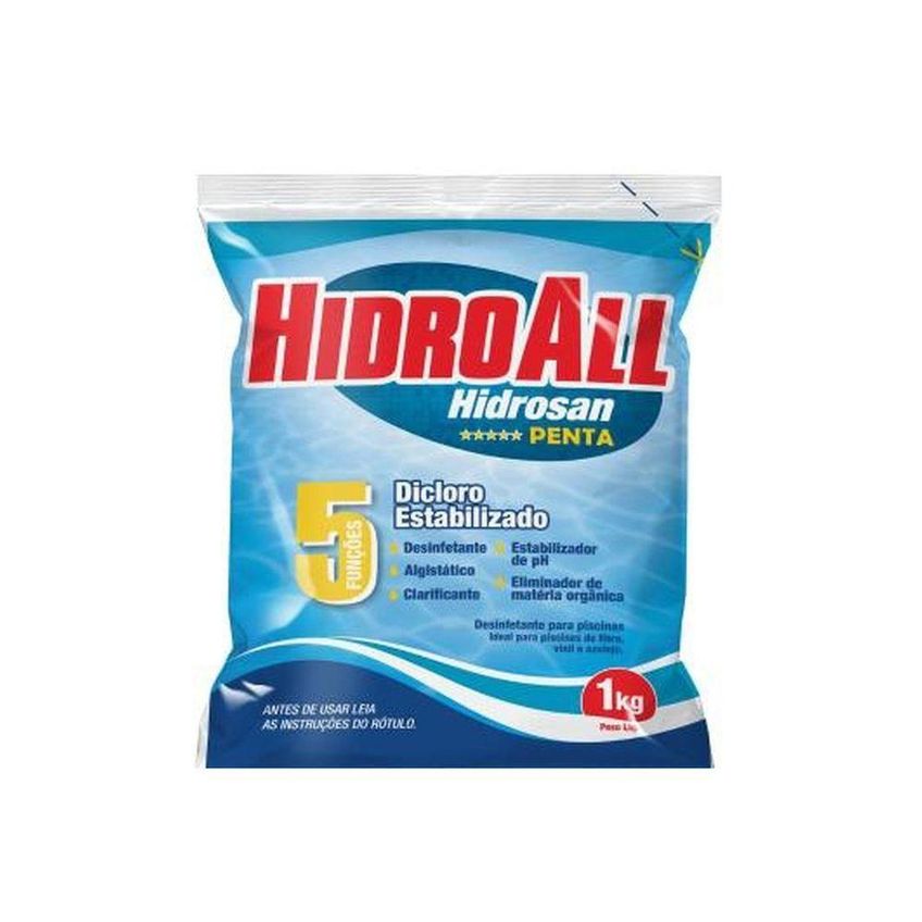 Produto Para Piscina Hidrosan Penta Com Tratamento 1kg Hidroall Do Brasil - imagem 3