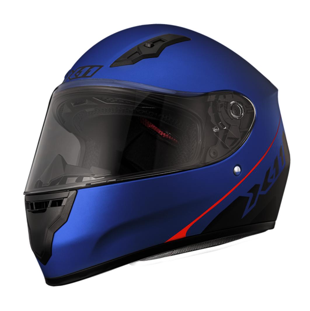 Capacete X11 Trust Solides para Moto Integral Fechado - Azul - 60