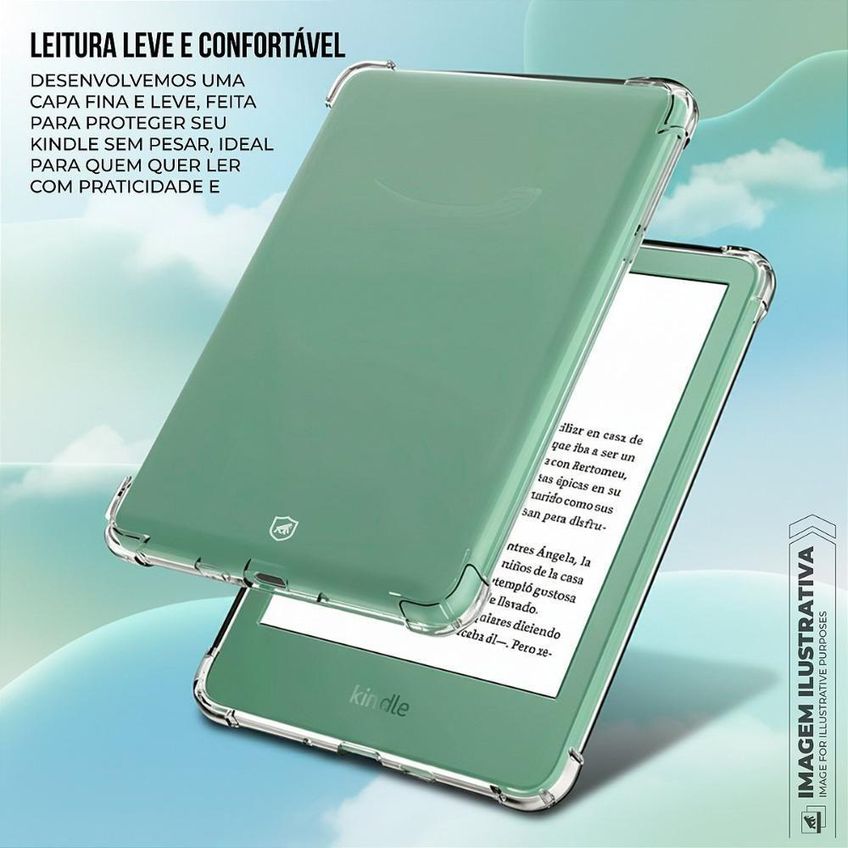 Capa Para Kindle Paperwhite 2024 Gshield Com Proteção Anti-impacto TPU + Acrílico Transparente 1 - imagem 4