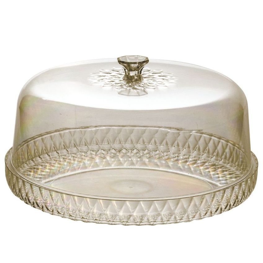 Kit Boleira Baixa, Queijeira, Açucareiro E Manteigueira De Plástico Cristal Âmbar Plasutil - imagem 3