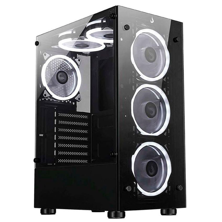 Gabinete Gamer Glass 06x Black ATX M-ATX ITX Vidro Temperado Preto Rise Mode - imagem 3