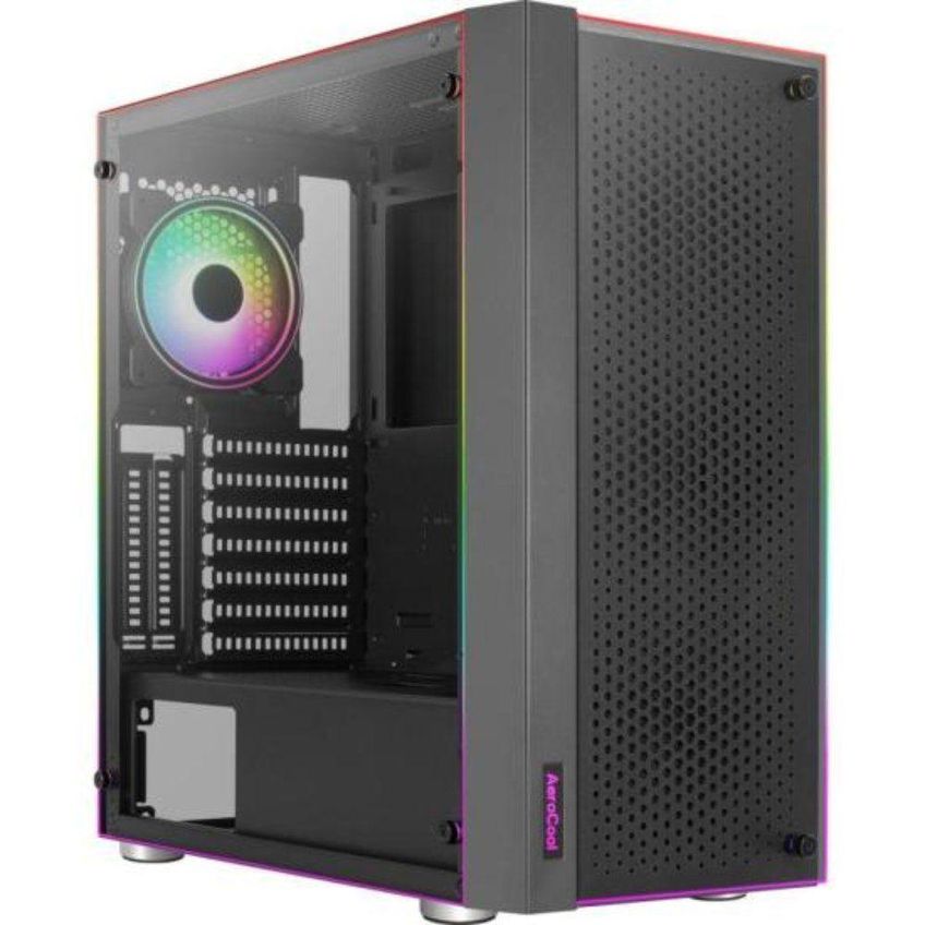 Gabinete Gamer Skribble Mid Tower ATX Vidro Temperado com ARGB Preto Aerocool - imagem 3