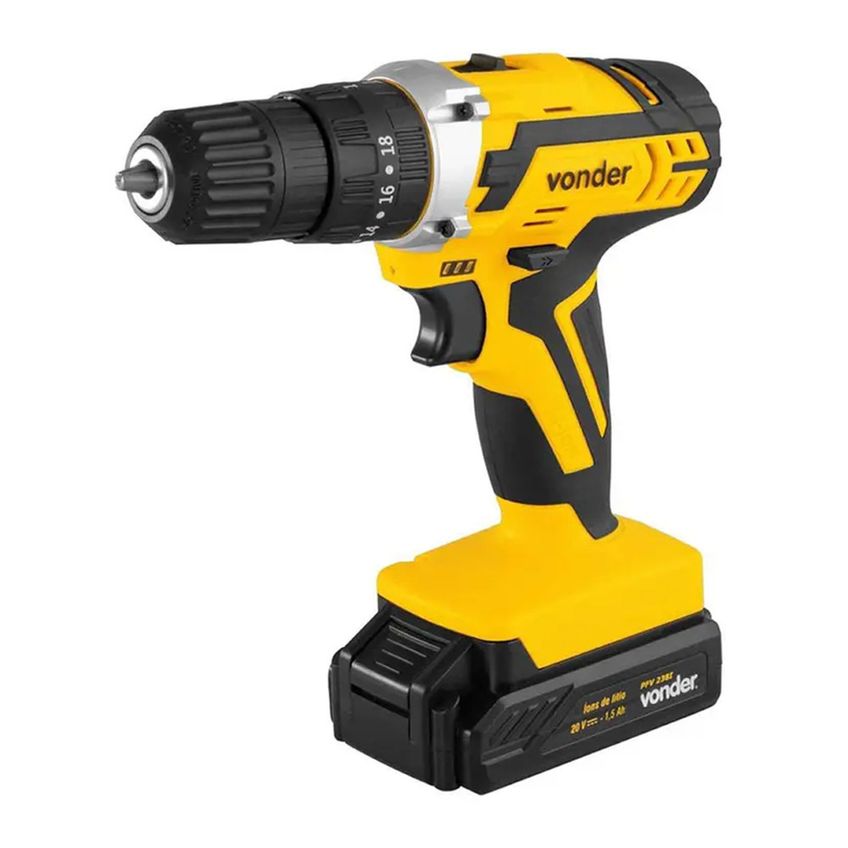 Parafusadeira E Furadeira De Impacto Pfv238i Bateria 3/8 Polegadas Vonder - imagem 2