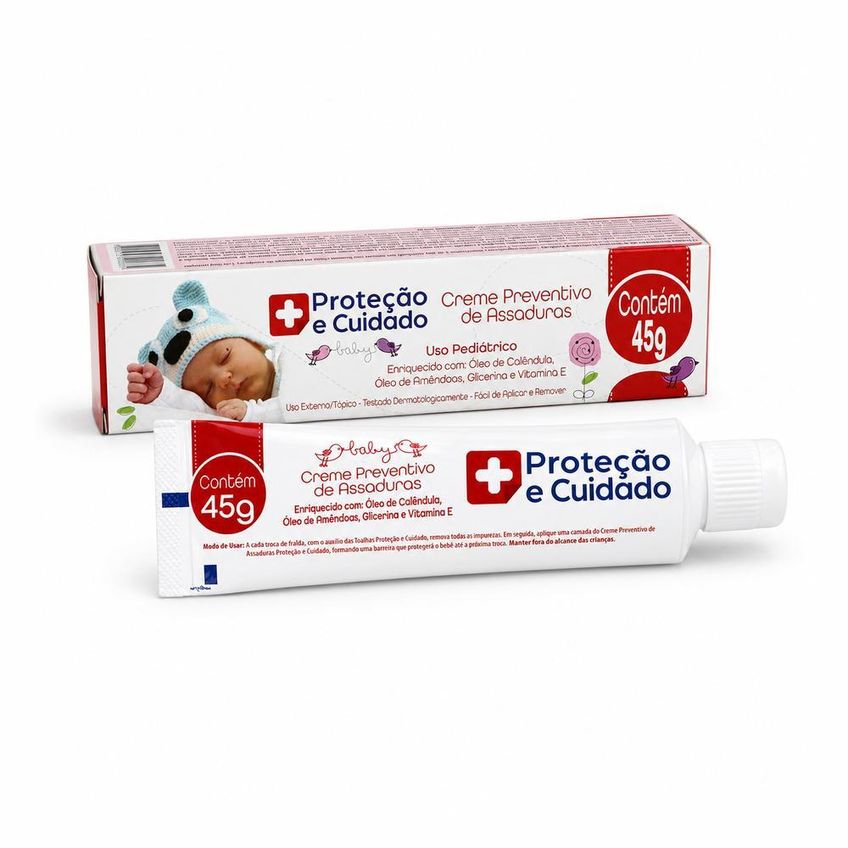 Kit 2 Cremes Preventivo De Assaduras Proteção E Cuidado Vermelho 45g - imagem 3
