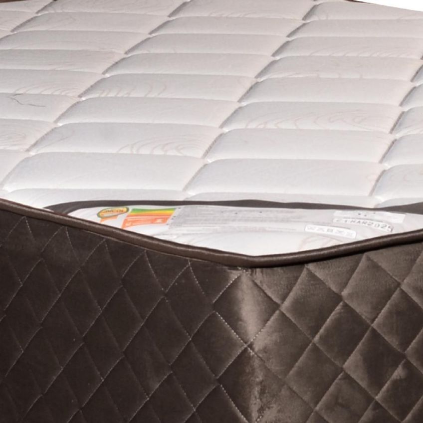 Cama Box Casal Milão Com Pillow Top Molas Ensacadas Tecido Veludo Marrom Bom Pastor Móveis - imagem 3