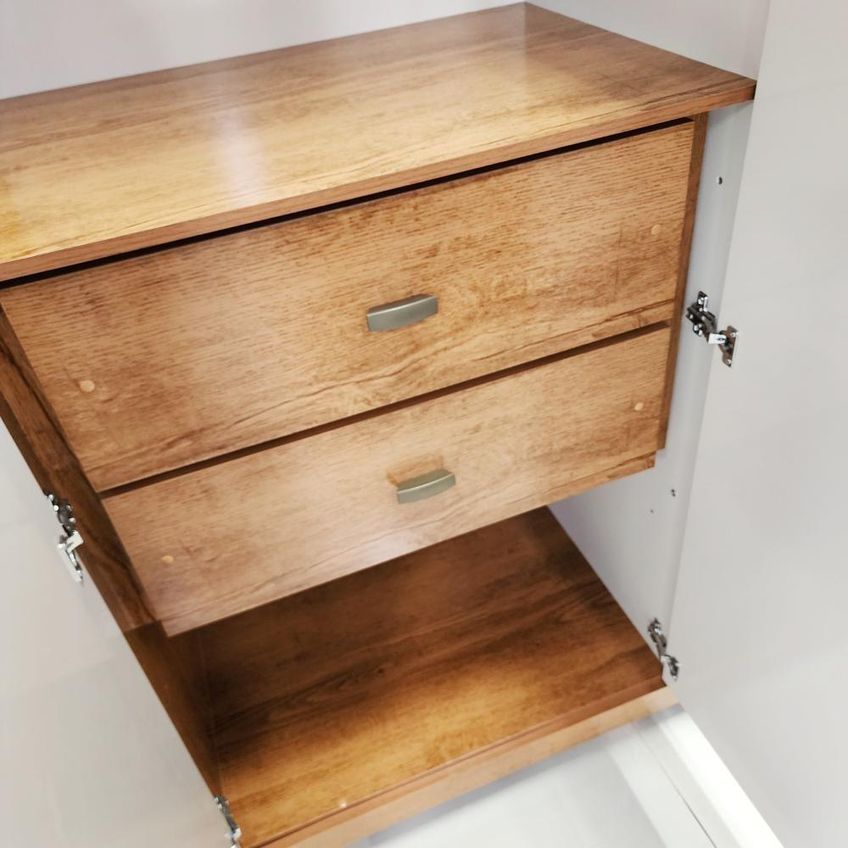 Guarda Roupa Casal Puma Reflecta 6 Portas 4 Gavetas MDF com LED e Espelho Naturale Bom Pastor Móveis - imagem 3