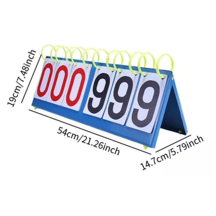 Placar Manual De Mesa 6 Dígitos Contador Triplo Até 999 Para Basquete Futebol E Vôlei Com Design - imagem 3