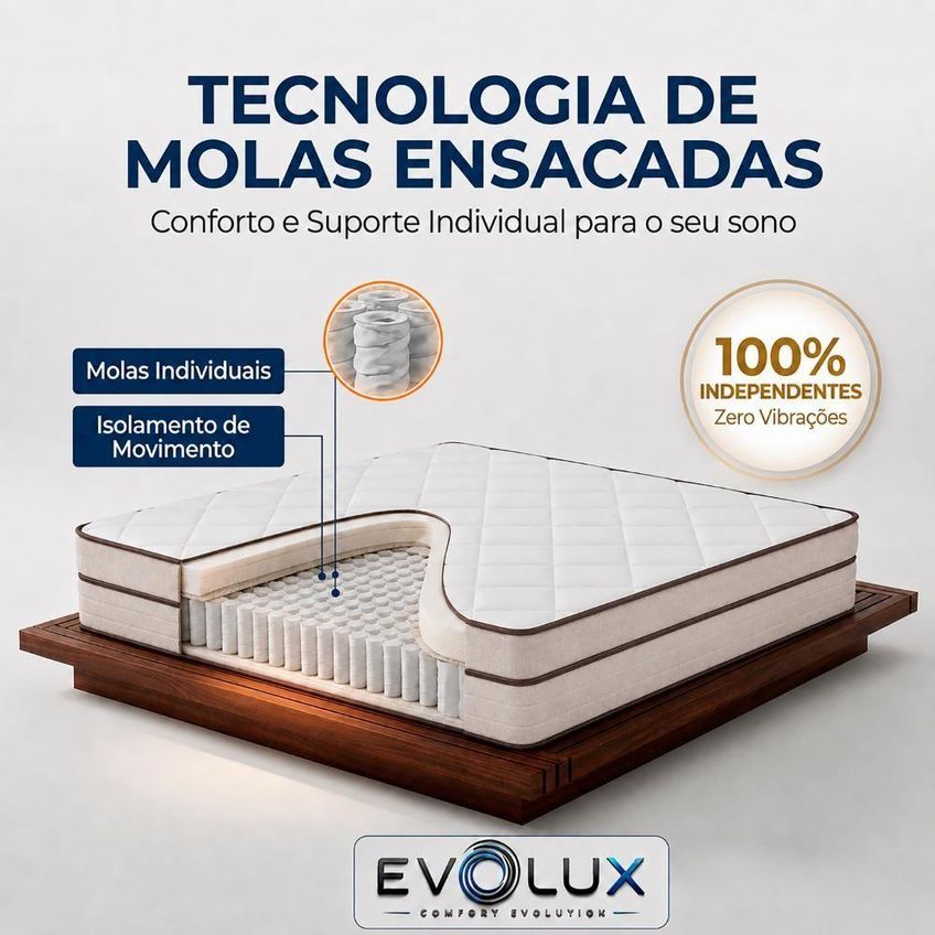 Colchão Casal Molas Ensacadas Magic D28 Bom Pastor Móveis - imagem 4