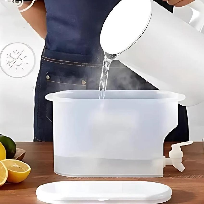 Suqueira Para Geladeira Com Torneira 3L Plástico Resistente Hermética Portátil Yeet - imagem 3