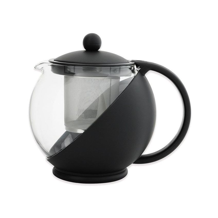 Chaleira Com Infusor Para Chá E Café Jarra De Vidro 1250ml Filtro Removível Coador Grande - imagem 2
