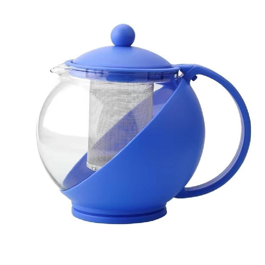 Chaleira Com Infusor Para Chá E Café Jarra De Vidro 1250ml Filtro Removível Coador Grande - imagem 3