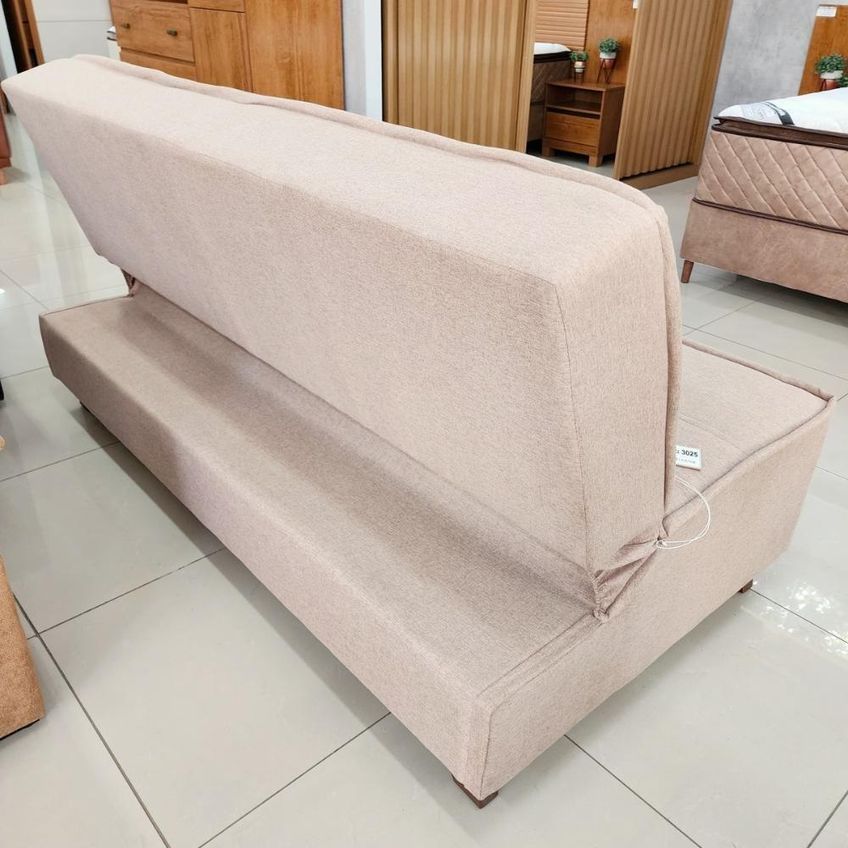 Sofá Cama Zoe 2 Lugares Retrátil E Reclinável 185cm Bege Bom Pastor - imagem 4