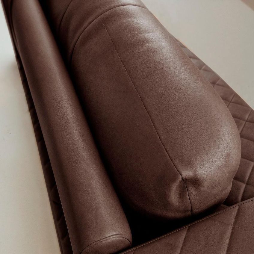 Sofá Essenza Bom Pastor 5 Lugares Reclinável 350cm Café Veludo PU - imagem 5