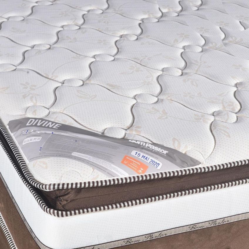 Colchão Solteiro Molas Ensacadas D26 Pillow Top Americano Bom Pastor - imagem 3