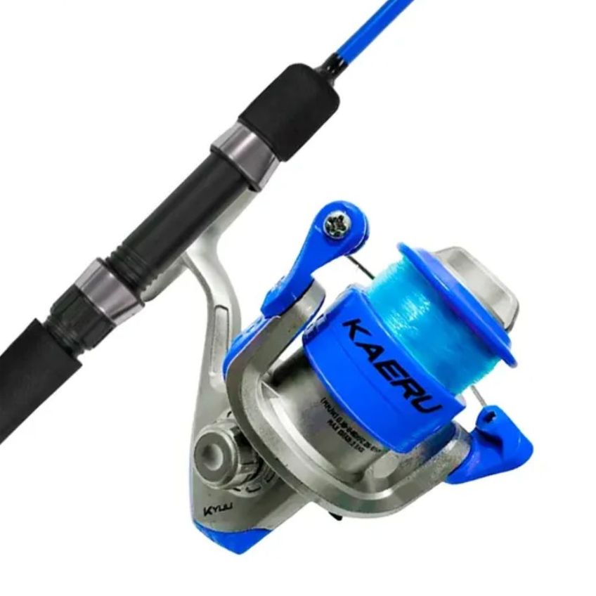 Molinete Maruri Kyuu Kaeru Azul Com Linha - imagem 3