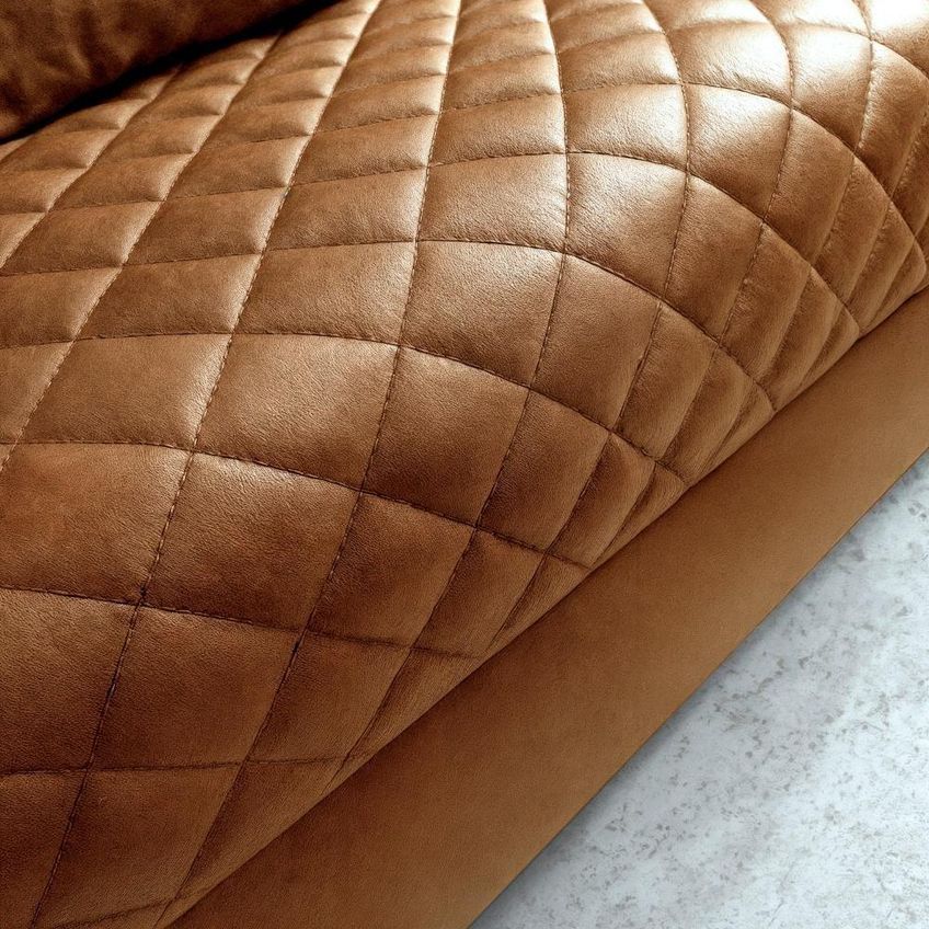 Sofá Essenza Bom Pastor 5 Lugares Reclinável 350cm Caramelo Veludo - imagem 4