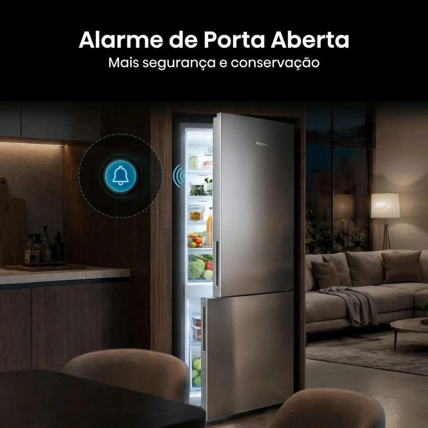 Geladeira Hisense Inverse Frost Free Inverter 417L RB422 Inox 110V - imagem 4