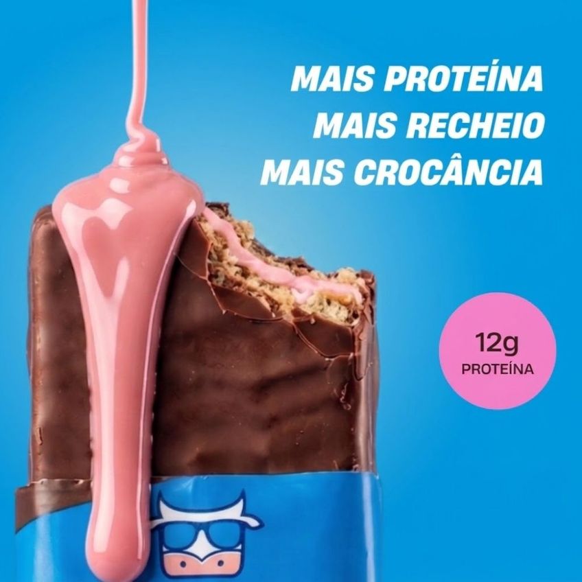 Choco Wheyfer Max +mu 12g De Proteína Sabor Morango 50g +mu - imagem 3