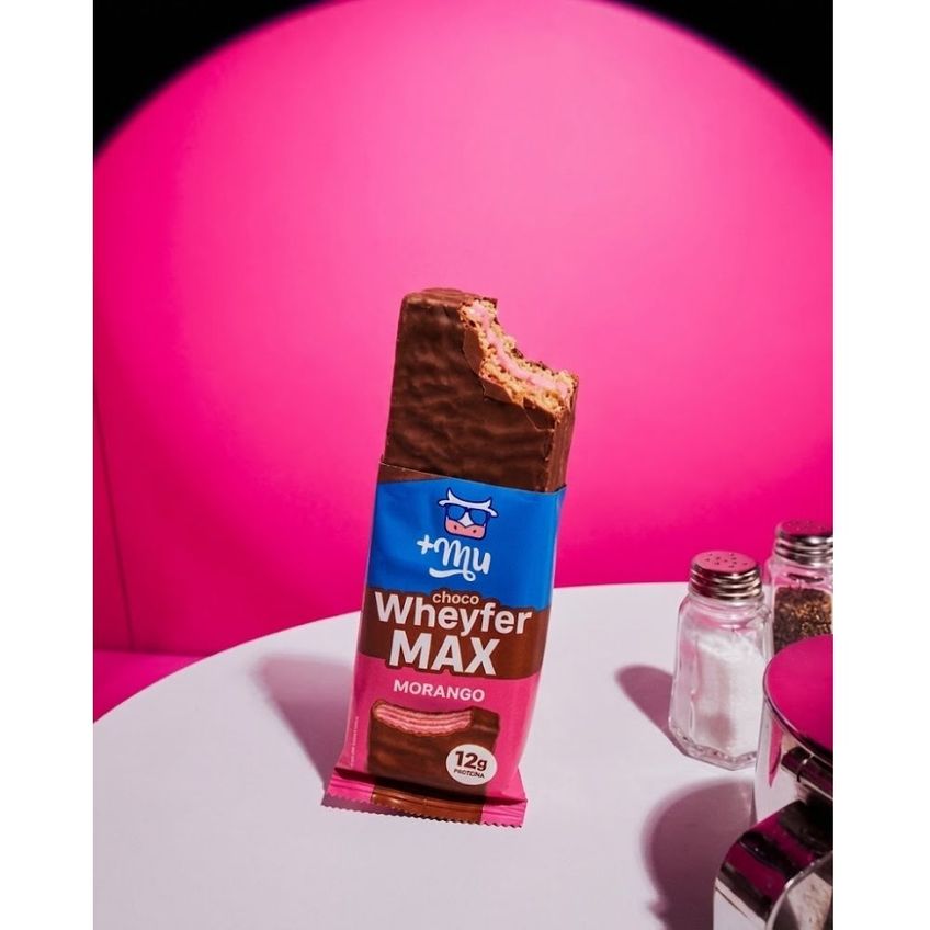 Choco Wheyfer Max +mu 12g De Proteína Sabor Morango 50g +mu - imagem 4