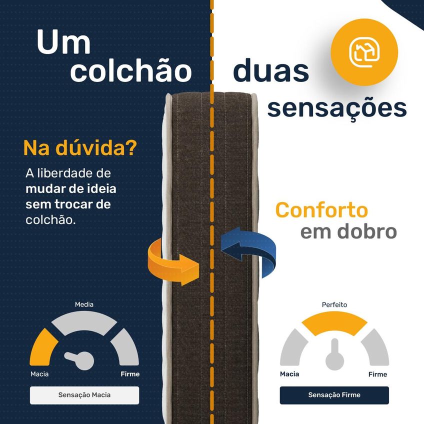 Cama Box Baú Casal Com Colchão De Espuma D33 Double Comfort 138x188x62cm - imagem 3