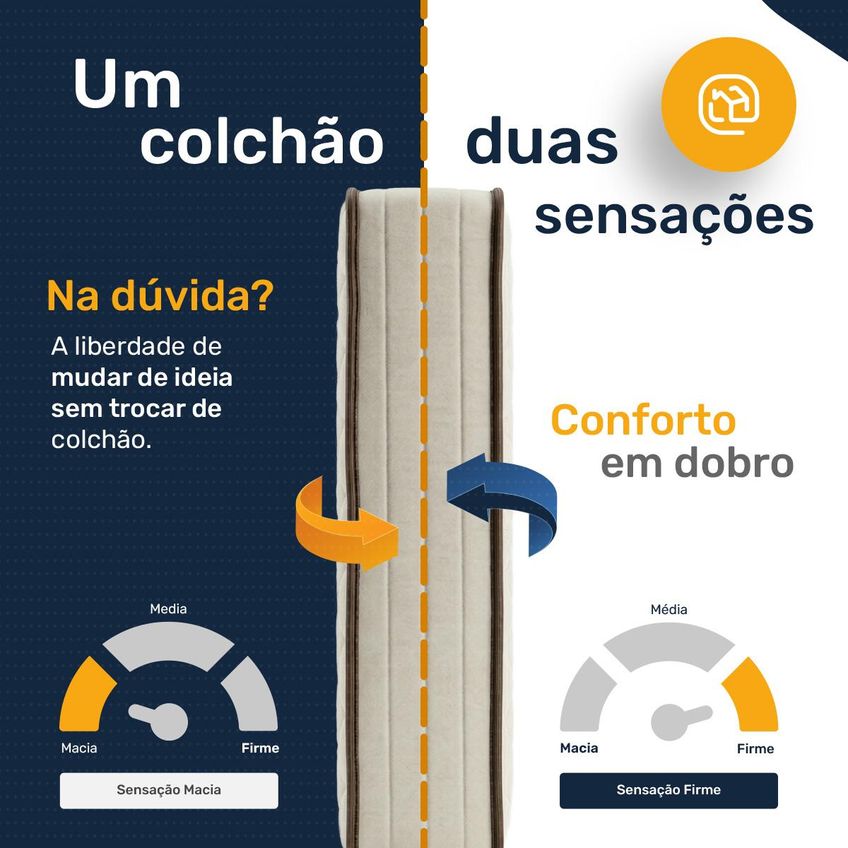 Cama Box Baú Queen Com Colchão De Espuma D45 Double Comfort 158x198x62cm - imagem 3