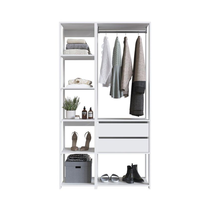 Guarda-roupa Closet Modulado Com 2 Gavetas 100cm Multimóveis Crpro-clo005 Branco - imagem 4