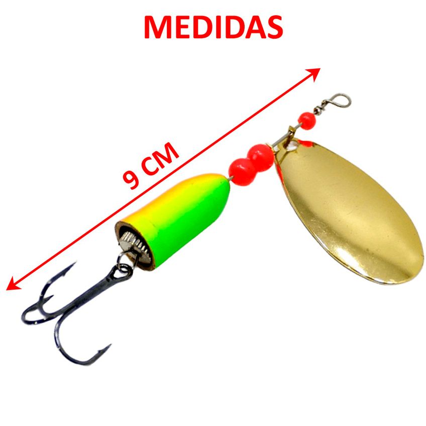 Isca Artificial Equipamento Para Pesca Anzóis Giratório 8g - imagem 5