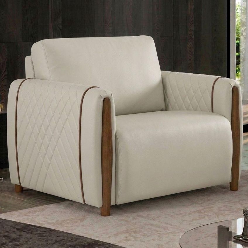 Poltrona Decorativa Aurora Pes Madeira Courino TCS 725 Moll - imagem 2