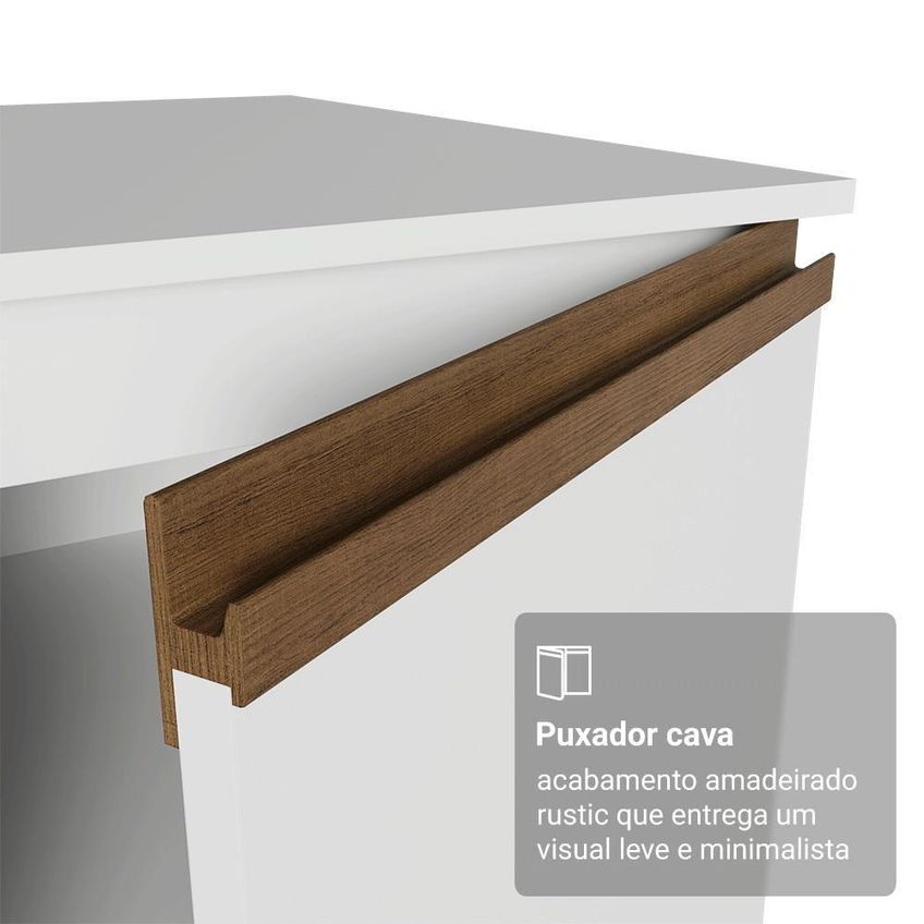 Cozinha Completa Pieta 8 Portas 1 Gaveta MDP 260cm Branco Madesa - imagem 3