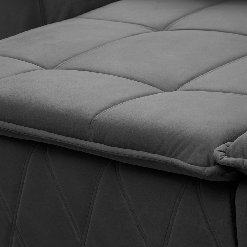 Sofá Retrátil Reclinável Amsterdam 2,10m Suede Velut Cinza Molas No Assento - King House - imagem 4