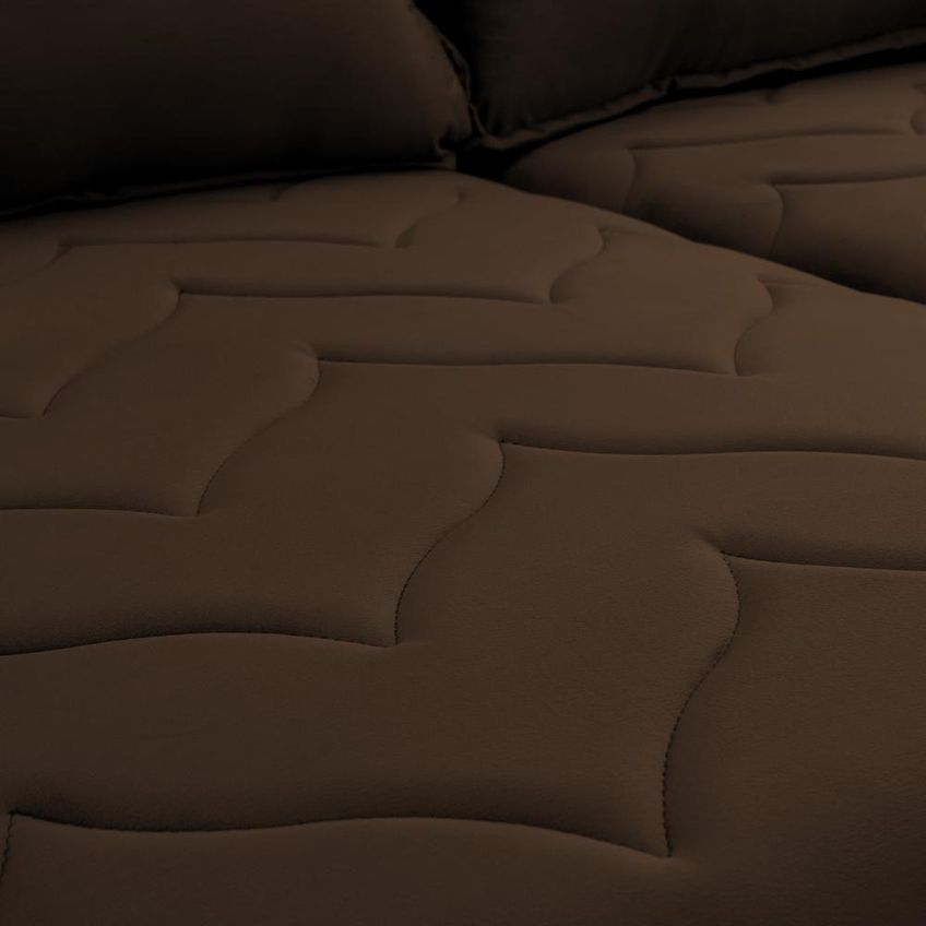 Sofá Retrátil Reclinável Paris 2,30m Suede Velut Marrom Molas No Assento - King House - imagem 3