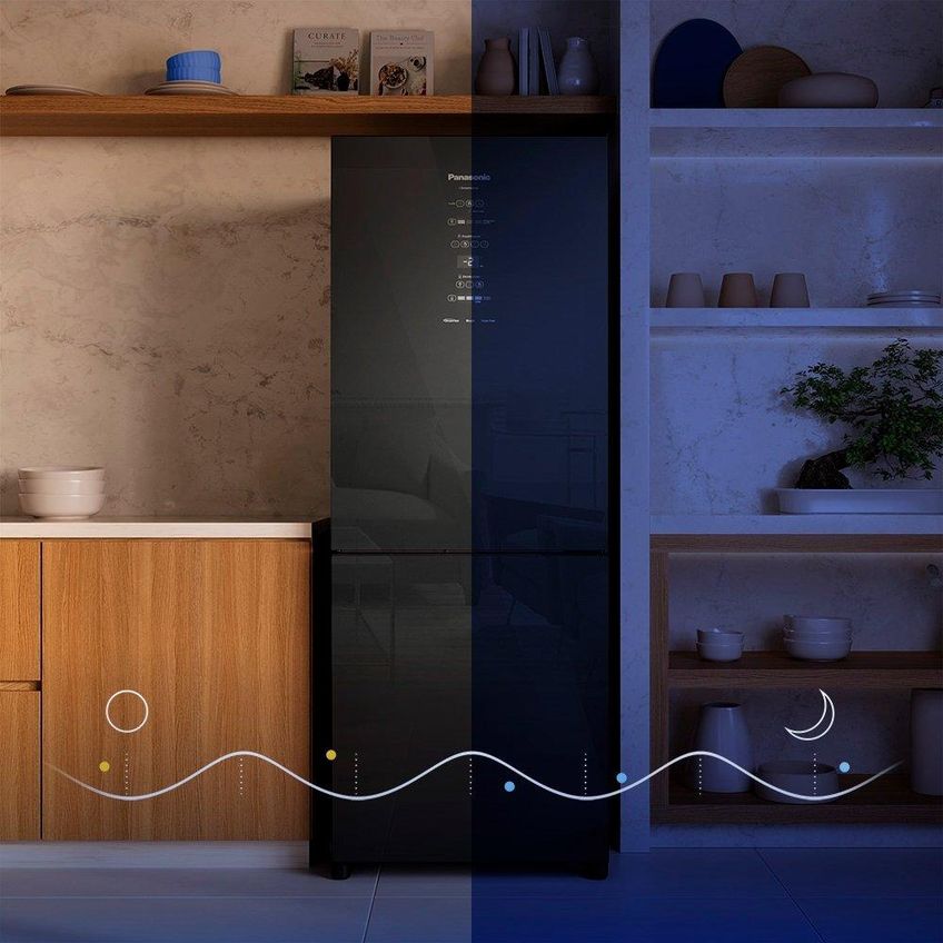 Refrigerador Panasonic 467 Litros NR-BB65GV7BC - Inverter Bottom Freezer Frost Free Black Glass Bivolt - imagem 5